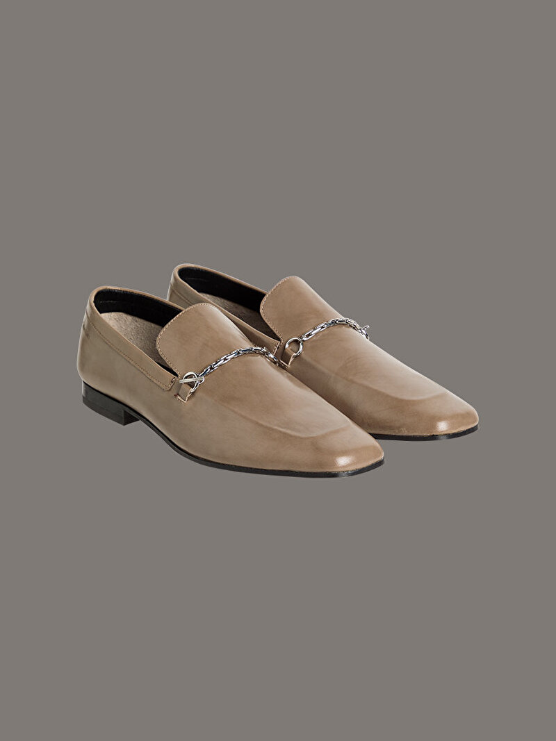 Calvin Klein Bej Renkli Kadın Square Loafer