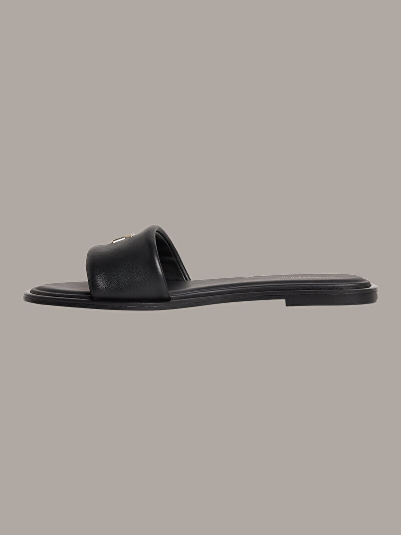 Calvin Klein Siyah Renkli Kadın Round Flat Sandalet