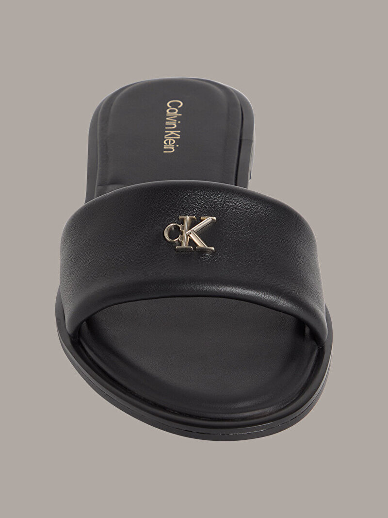 Calvin Klein Siyah Renkli Kadın Round Flat Sandalet