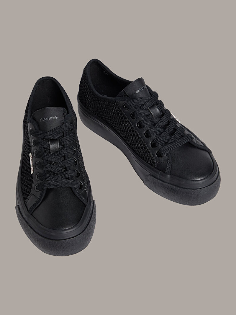 Calvin Klein Siyah Renkli Kadın Vulcanic Flatform Laceup Sneaker