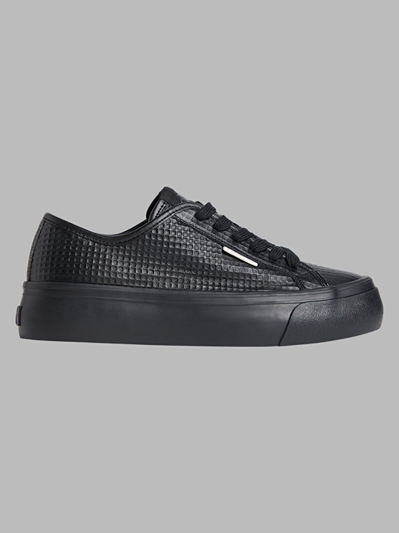 Calvin Klein Siyah Renkli Kadın Vulcanic Flatform Lace Up Sneaker