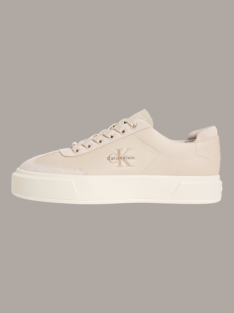 Calvin Klein Bej Renkli Kadın Basket Cups Sneaker