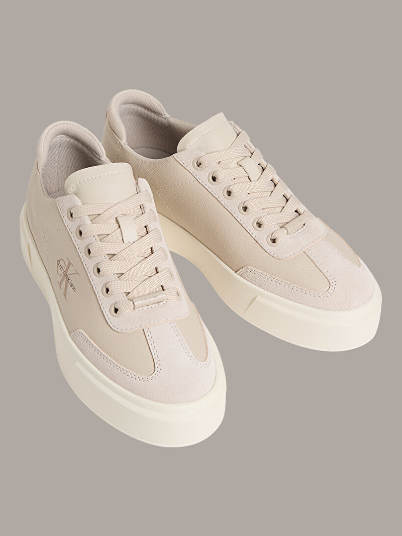 Calvin Klein Bej Renkli Kadın Basket Cups Sneaker
