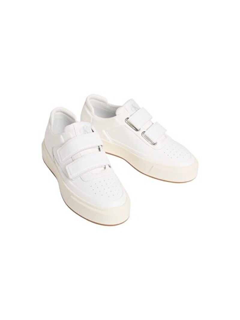 Calvin Klein Beyaz Renkli Kadın Basket Cups Velcro Sneaker