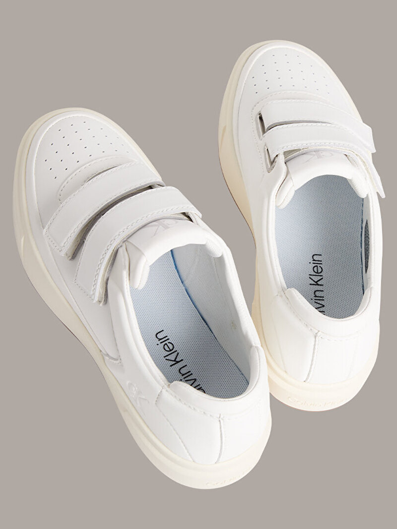 Calvin Klein Beyaz Renkli Kadın Basket Cups Velcro Sneaker