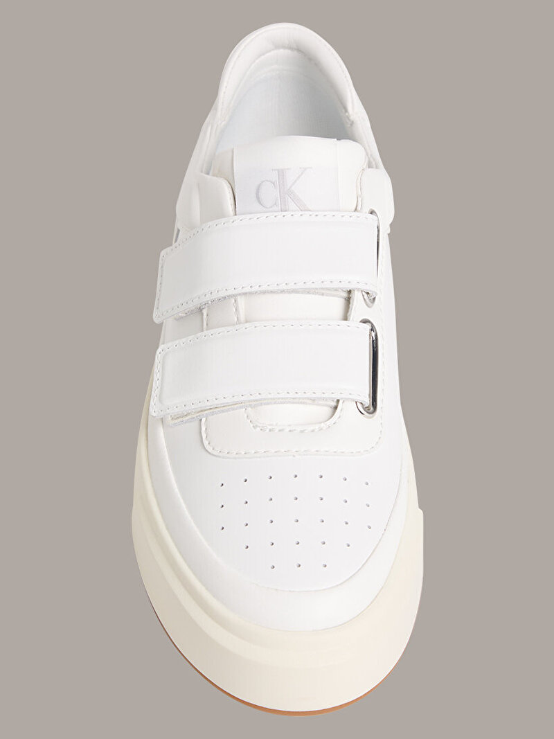 Calvin Klein Beyaz Renkli Kadın Basket Cups Velcro Sneaker