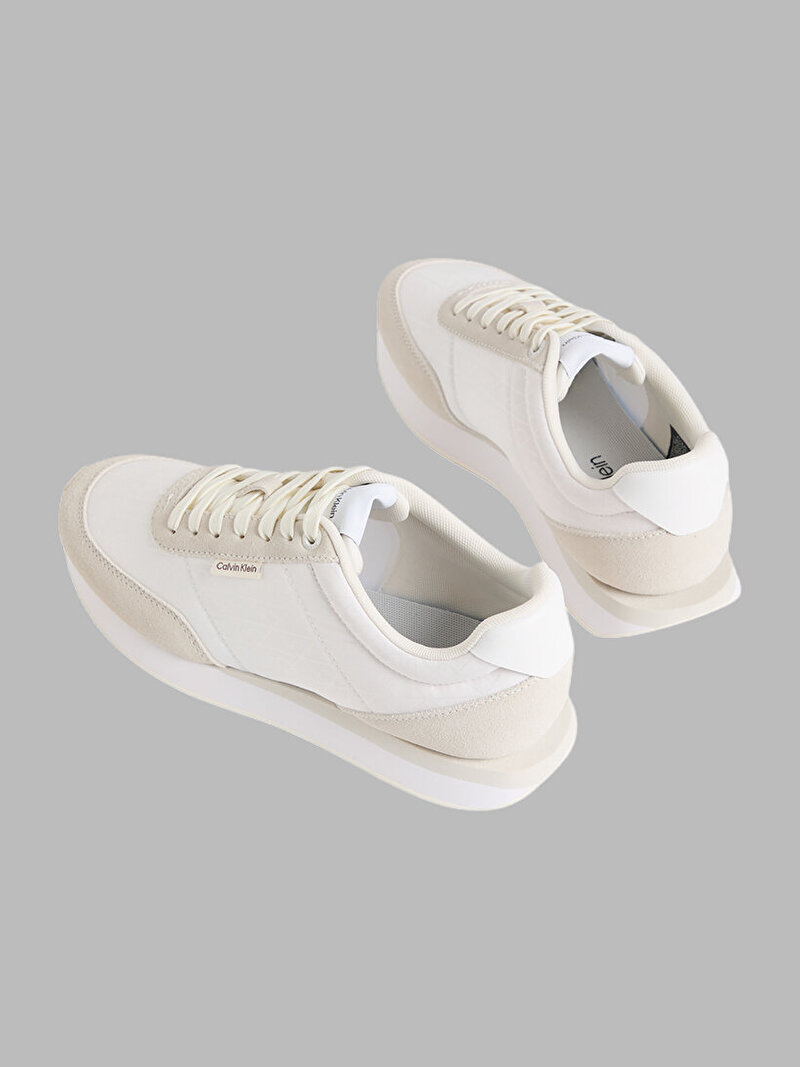 Calvin Klein Beyaz Renkli Kadın Retro Runner Lace Up Sneaker