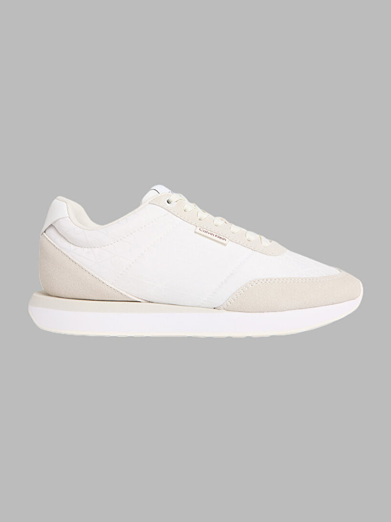Calvin Klein Beyaz Renkli Kadın Retro Runner Lace Up Sneaker