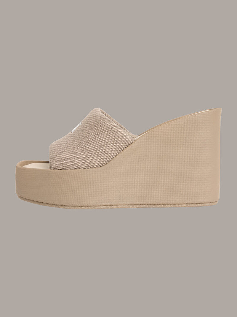 Calvin Klein Bej Renkli Kadın Wedge 70 Topuklu Terlik
