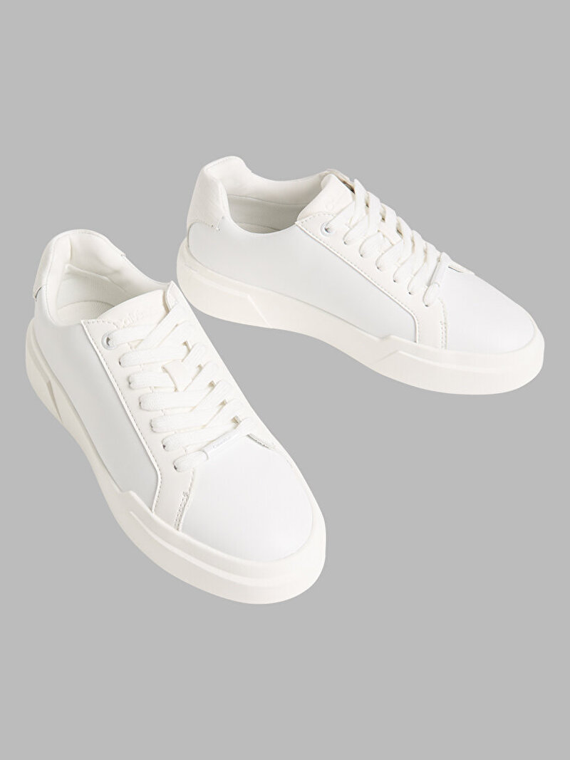 Calvin Klein Beyaz Renkli Kadın Chunky Cups Sneaker