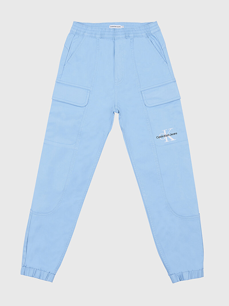 Calvin Klein Mavi Renkli Erkek Çocuk Sateen Cargo Pantolon