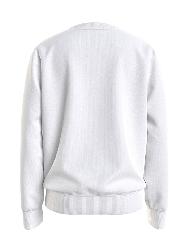 Calvin Klein Beyaz Renkli Erkek Çocuk Hyper Real Monogram Sweatshirt
