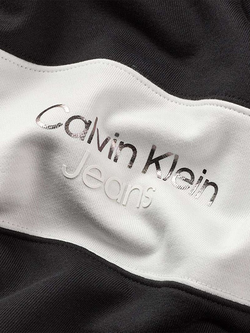 Calvin Klein Siyah Renkli Erkek Çocuk Color Block Hoodie Sweatshirt