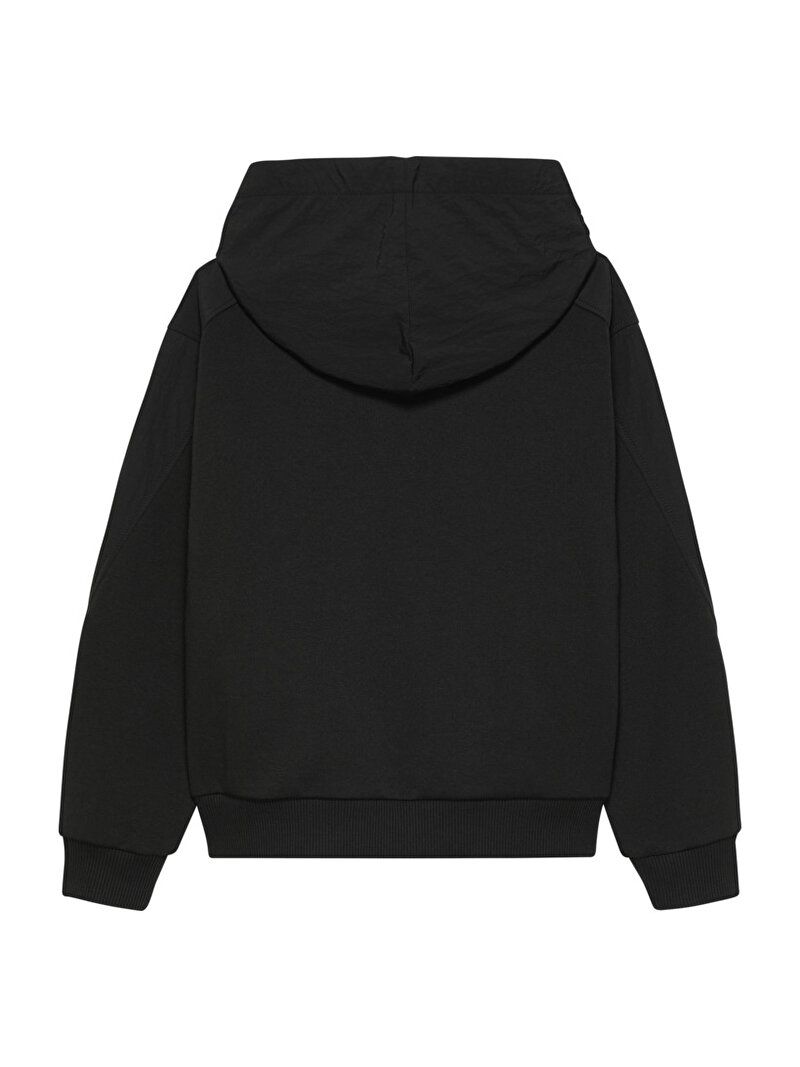 Calvin Klein Siyah Renkli Erkek Çocuk Mix Media Monochrome Sweatshirt