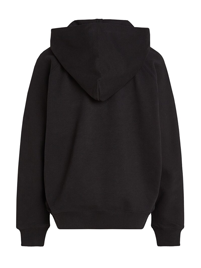 Calvin Klein Siyah Renkli Erkek Çocuk Ottoman Mono Applique Sweatshirt