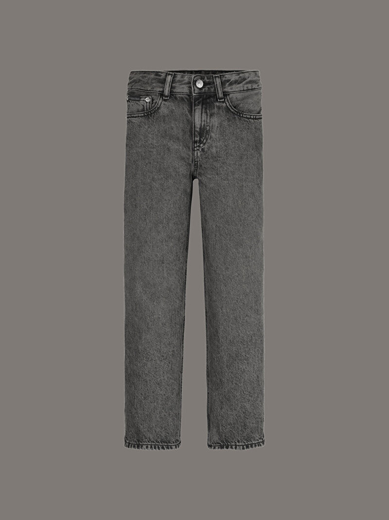 Calvin Klein Gri Renkli Erkek Çocuk Turn Up Skater Jean Pantolon