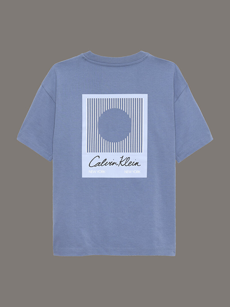 Calvin Klein Mavi Renkli Erkek Çocuk Polaroid T-shirt