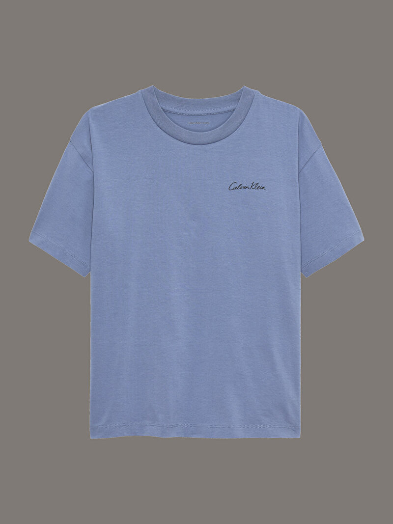 Calvin Klein Mavi Renkli Erkek Çocuk Polaroid T-shirt