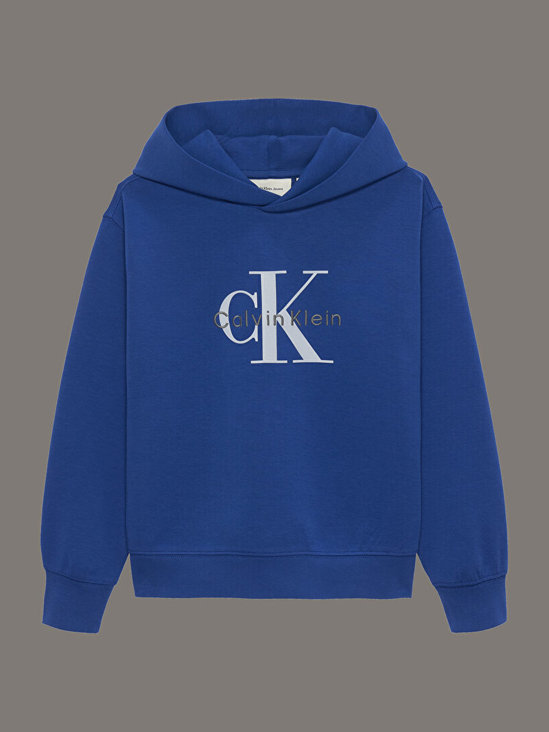 Calvin Klein Mavi Renkli Erkek Çocuk Light Monologo Hoodie