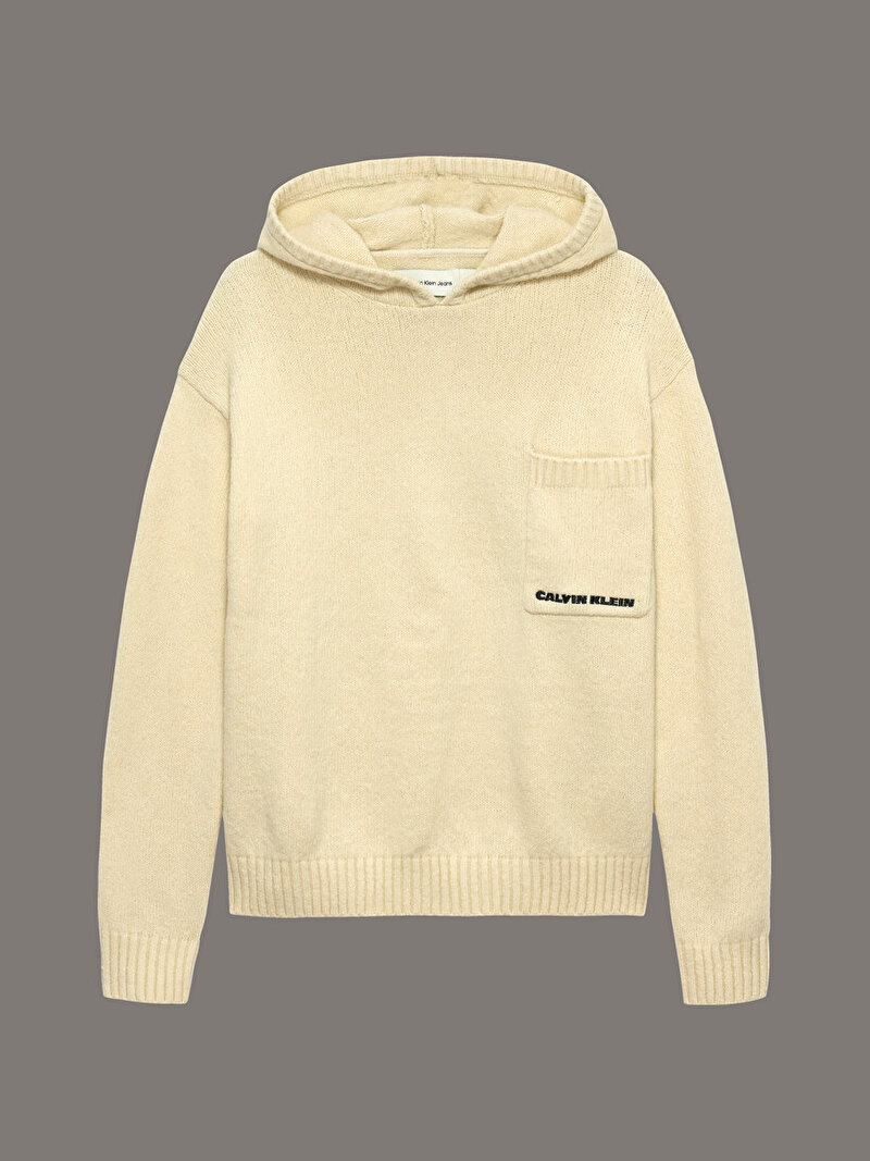 Calvin Klein Bej Renkli Erkek Çocuk Comfort Yarn Hoodie