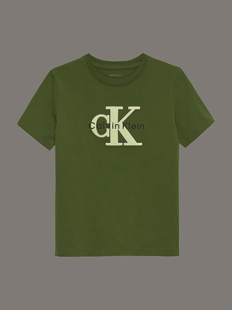 Calvin Klein Yeşil Renkli Erkek Çocuk Monologo T-shirt