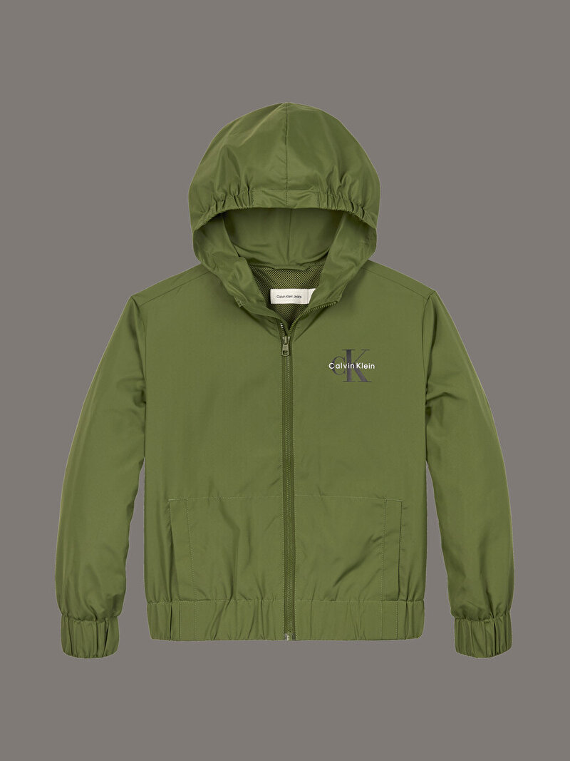 Calvin Klein Yeşil Renkli Erkek Çocuk Monologo Essential Rüzgarlık Ceket