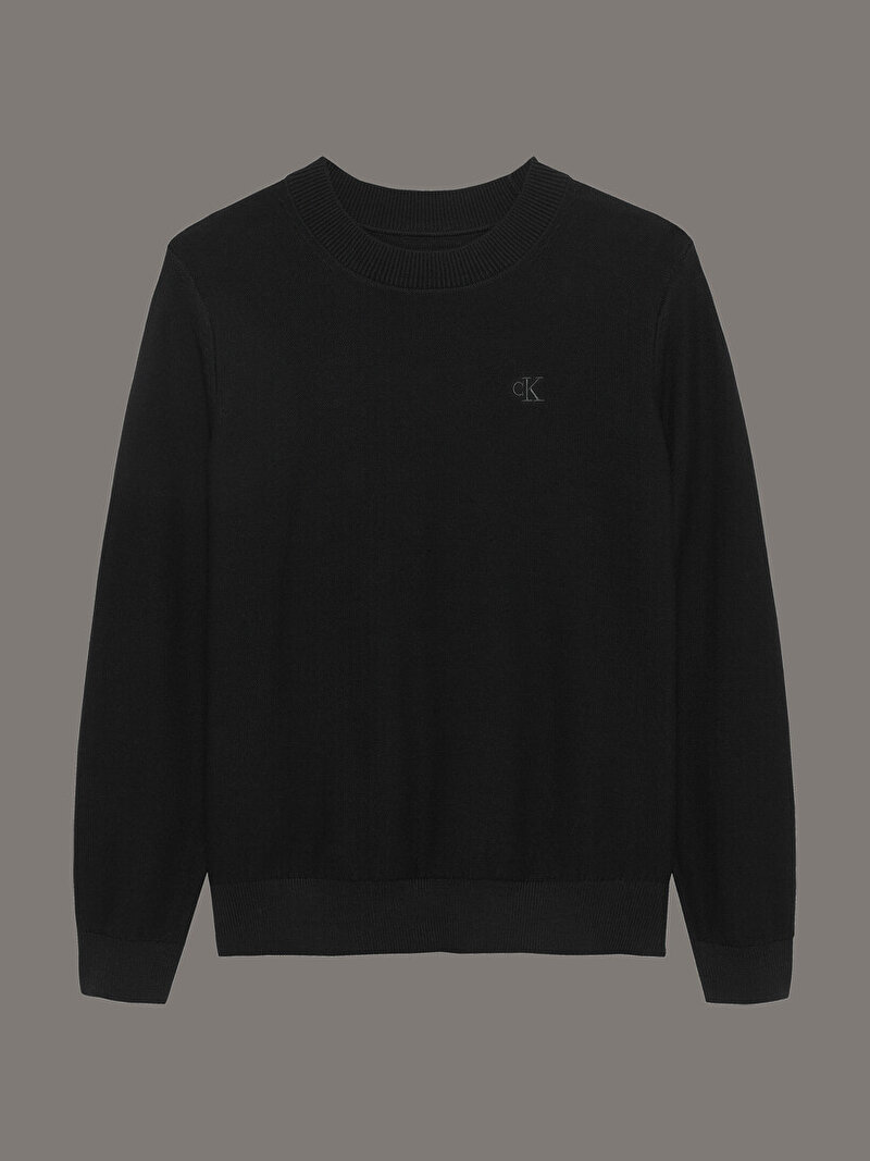 Calvin Klein Siyah Renkli Erkek Çocuk Basic Kazak