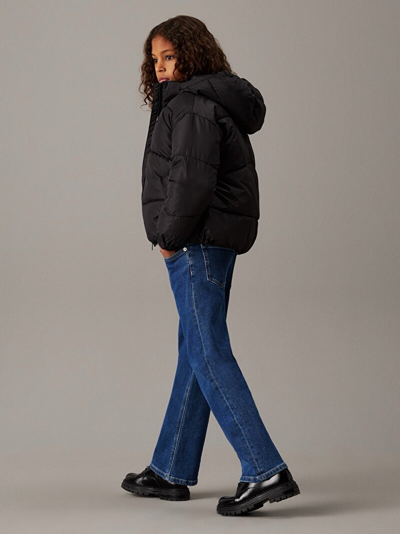 Calvin Klein Siyah Renkli Kız Çocuk Ck Short Puffer Mont