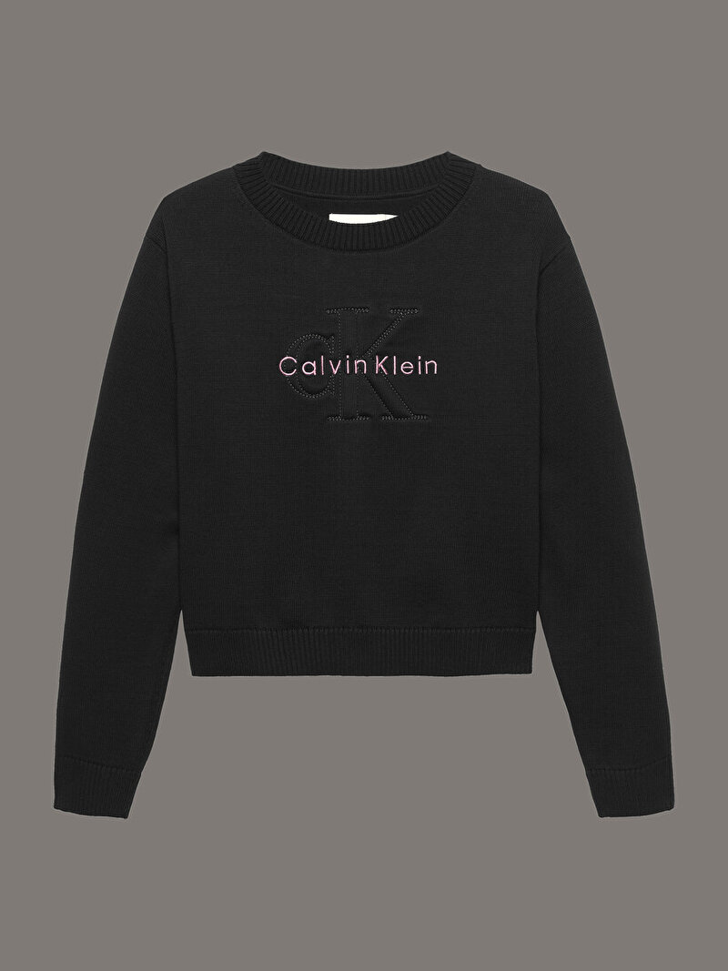 Calvin Klein Siyah Renkli Kız Çocuk Monologo Kazak