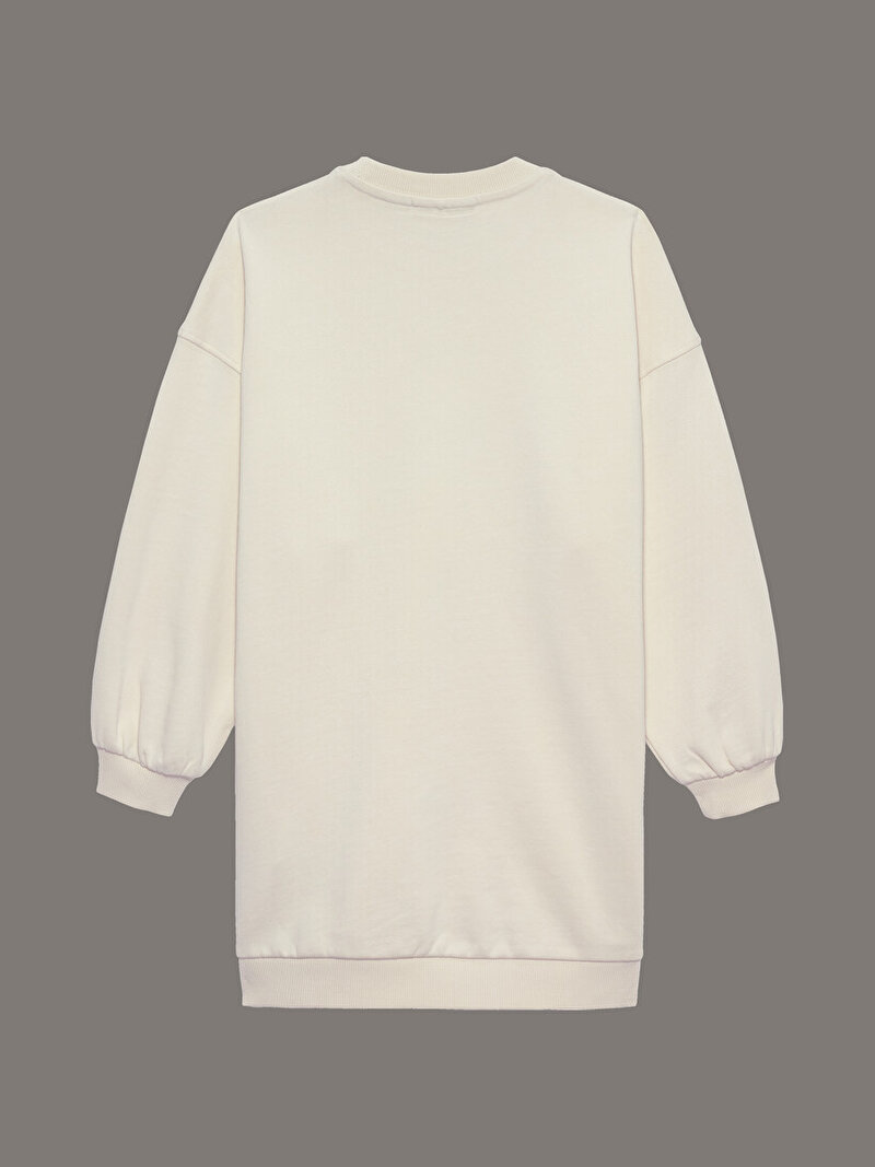 Calvin Klein Bej Renkli Kız Çocuk Glitter Elbise