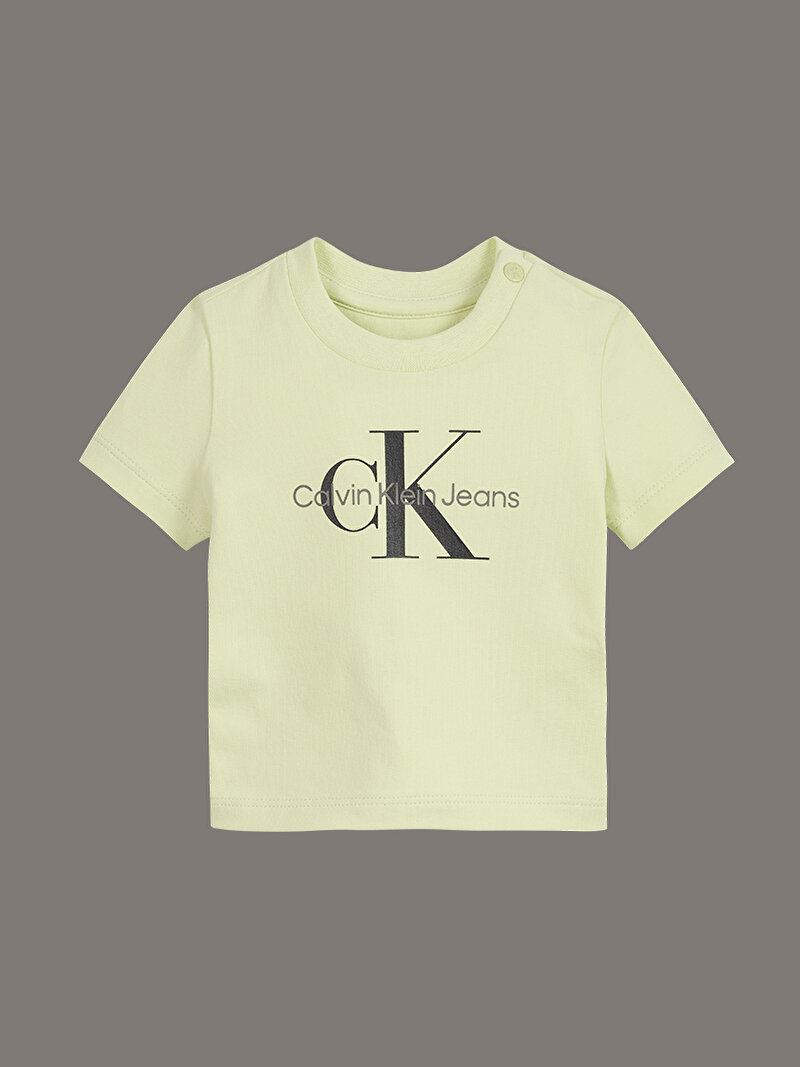 Calvin Klein Yeşil Renkli Bebek Monogram T-shirt
