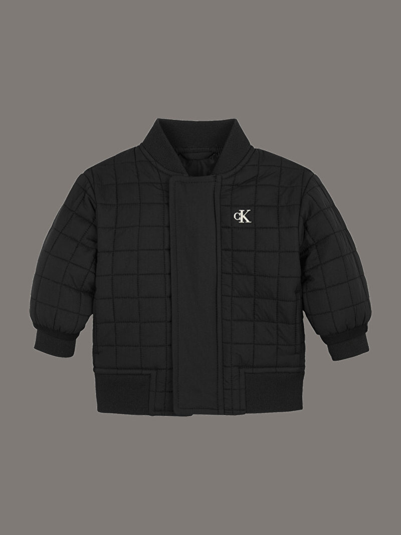 Calvin Klein Siyah Renkli Bebek LW Grid Quilted Rüzgarlık Ceket