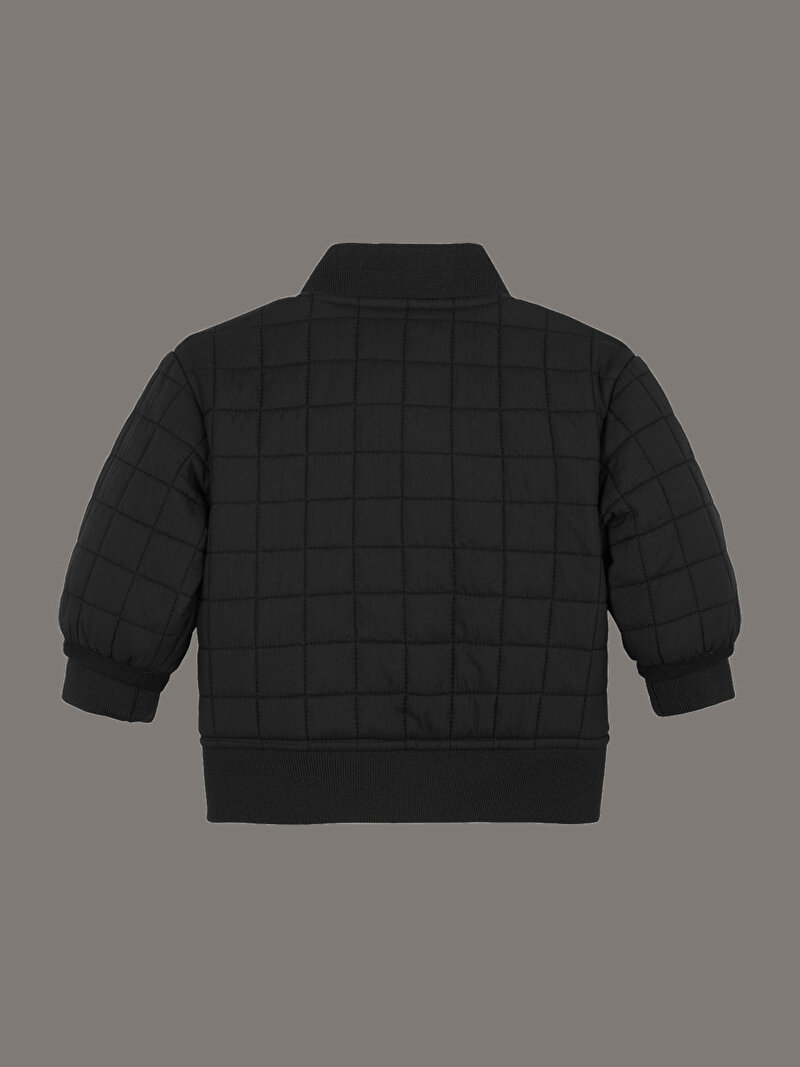 Calvin Klein Siyah Renkli Bebek LW Grid Quilted Rüzgarlık Ceket