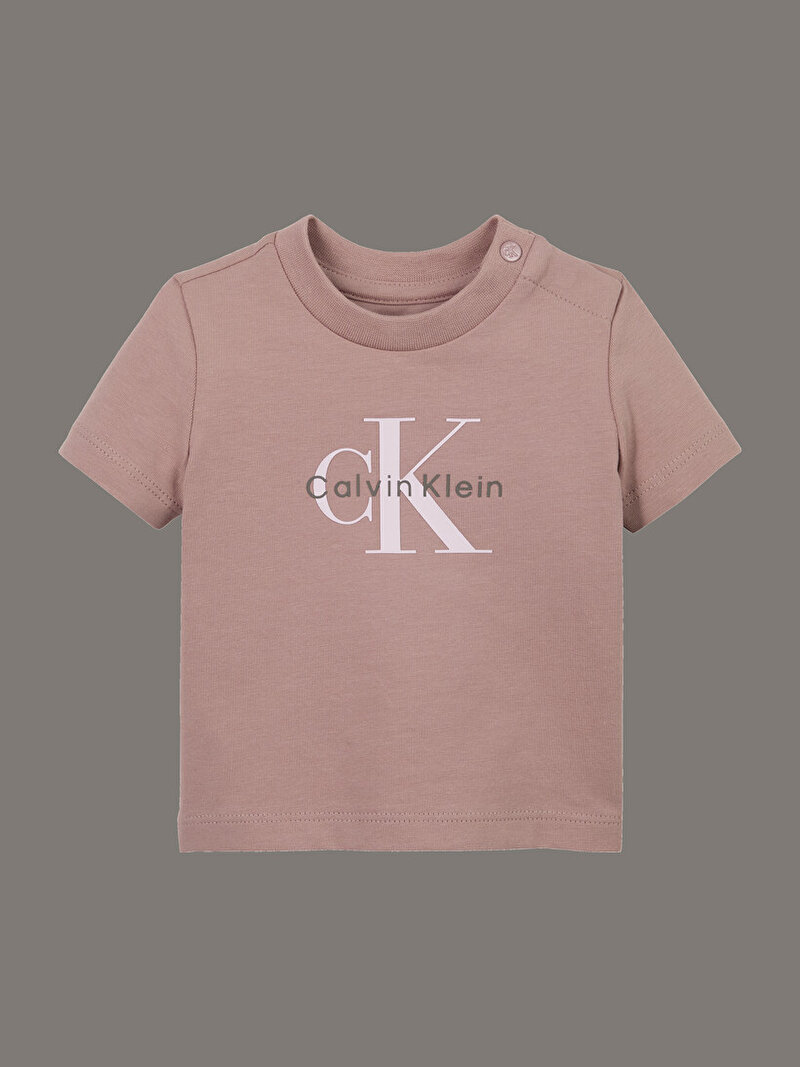 Calvin Klein Pembe Renkli Bebek Monogram T-shirt