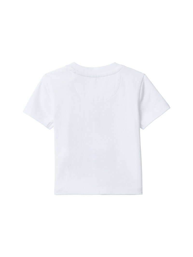 Calvin Klein Beyaz Renkli Bebek Monogram T-shirt Hediye Seti