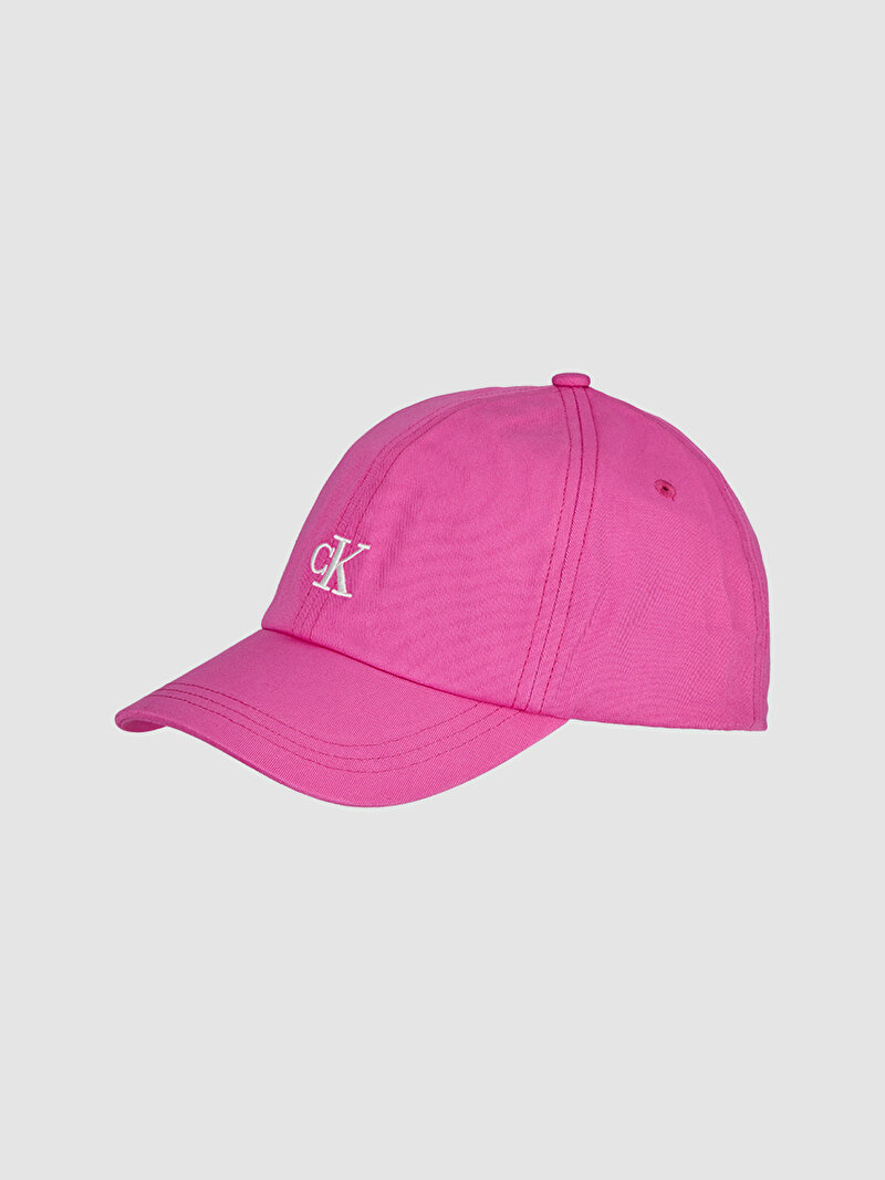 Calvin Klein Pembe Renkli Çocuk Unisex Monogram Baseball Şapka