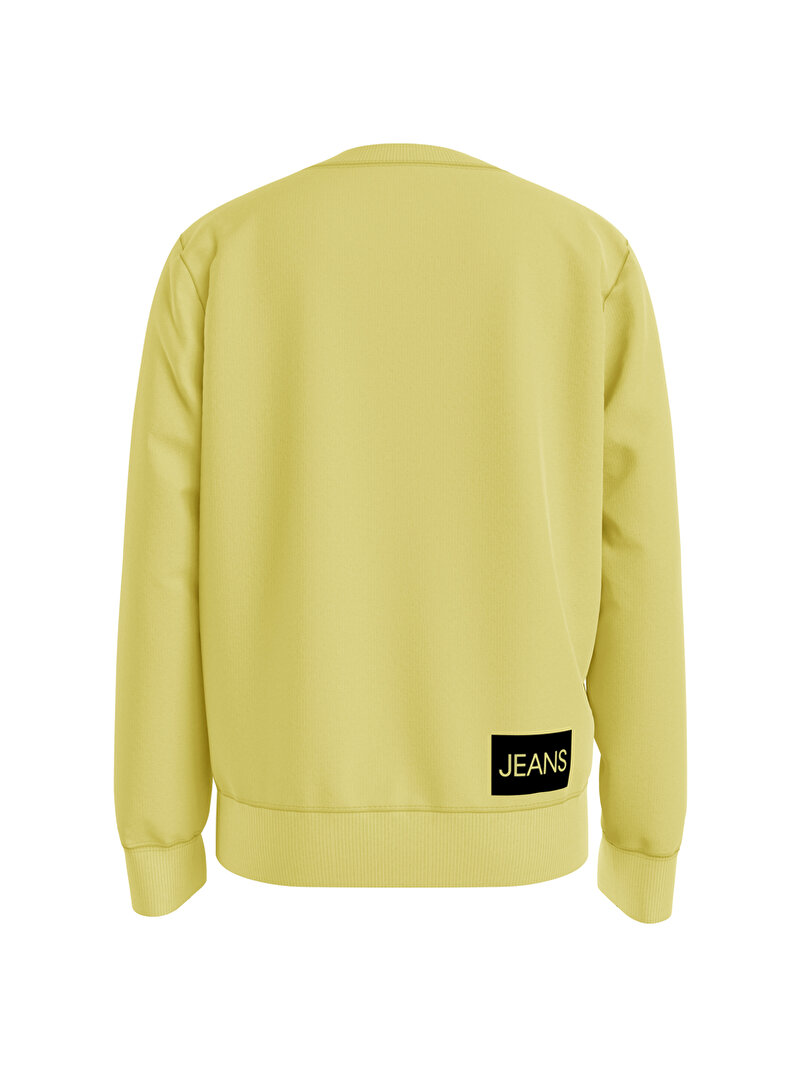 Calvin Klein Sarı Renkli Çocuk Unisex Logolu Sweatshirt