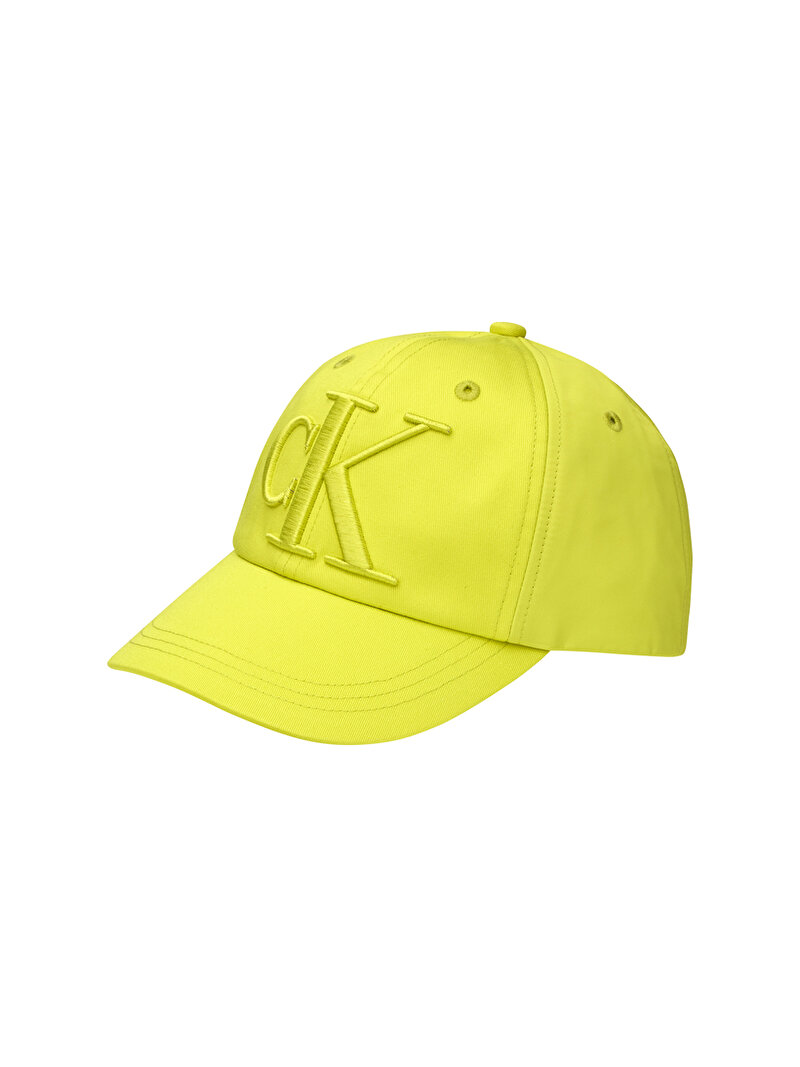 Calvin Klein Sarı Renkli Çocuk Unisex Mix Media Baseball Şapkasi