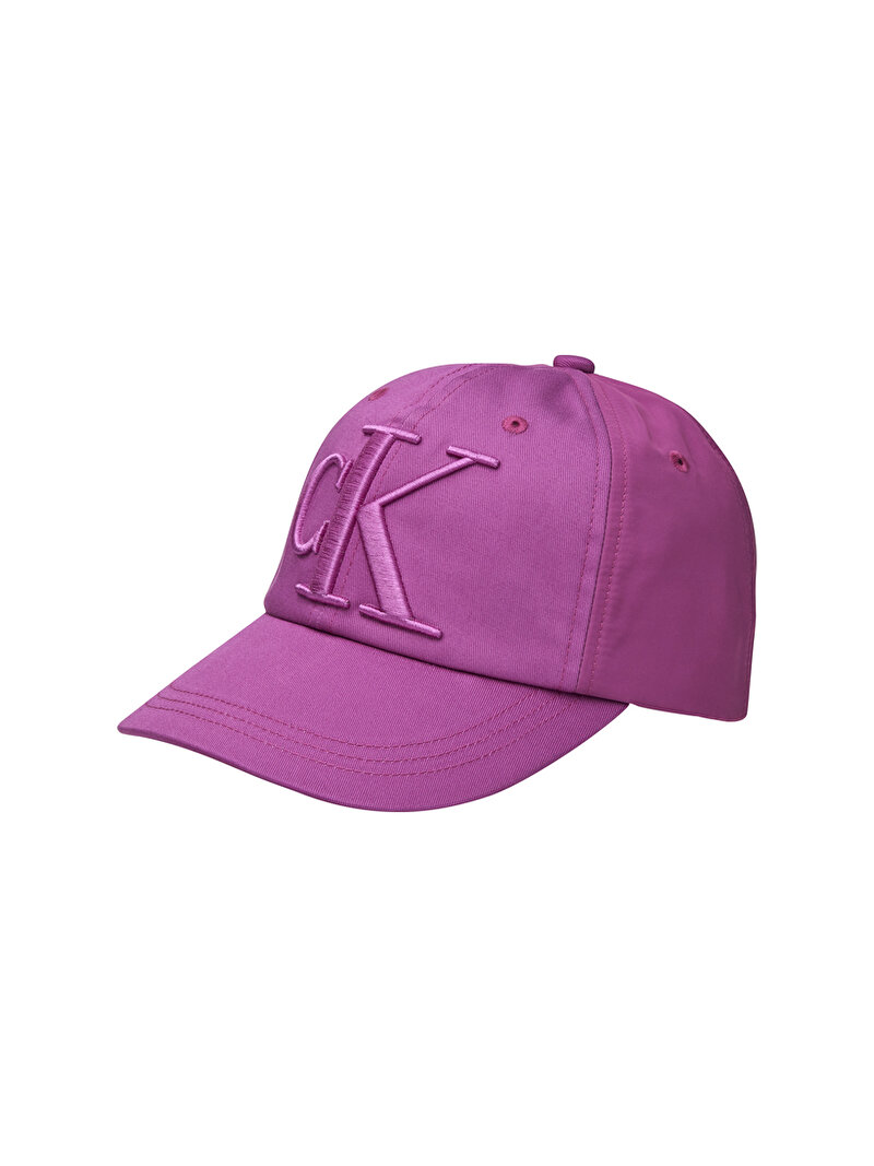Calvin Klein Mor Renkli Çocuk Unisex Mix Media Baseball Şapkasi