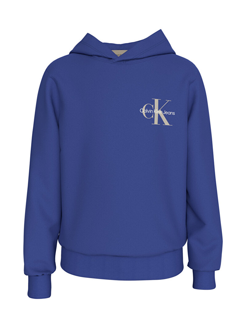 Calvin Klein Mavi Renkli Erkek Çocuk Small Monogram Sweatshirt