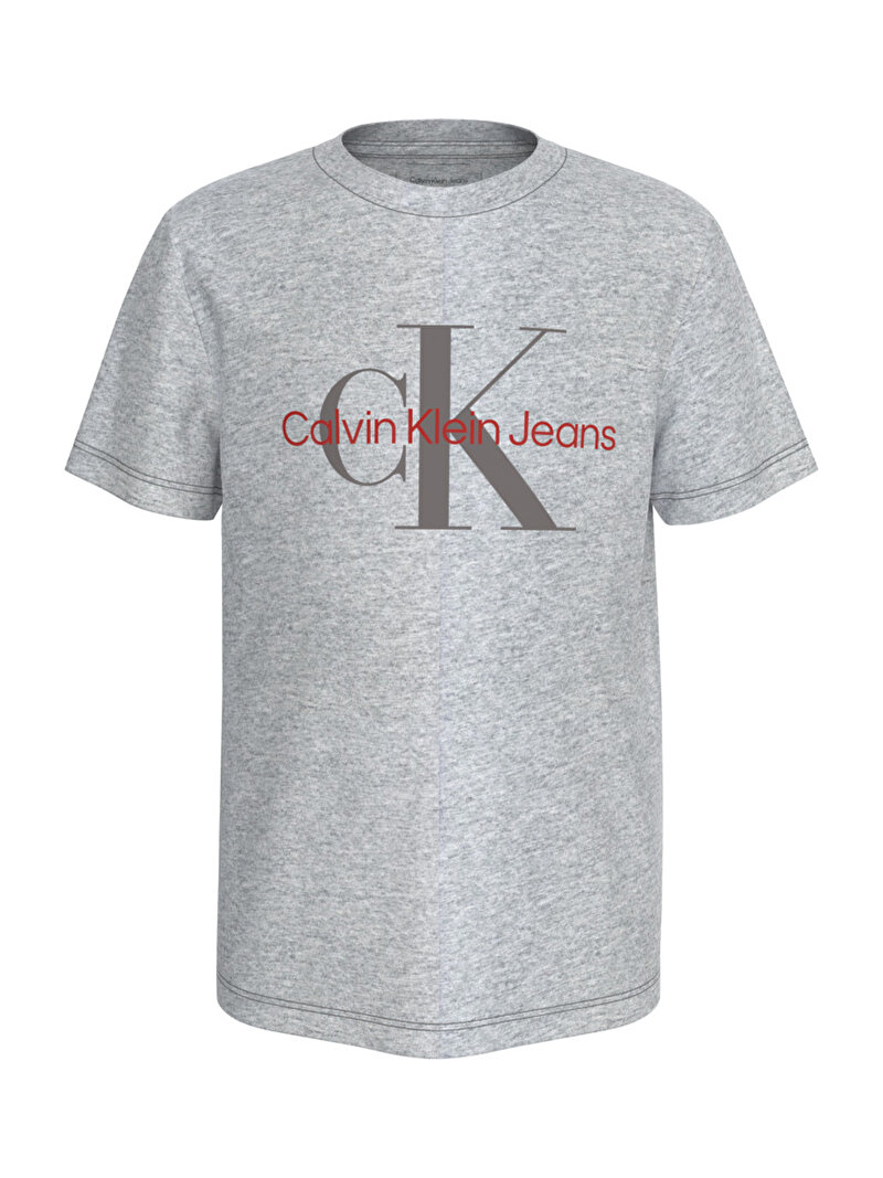 Calvin Klein Gri Renkli Erkek Çocuk Ck Monogram T-Shirt