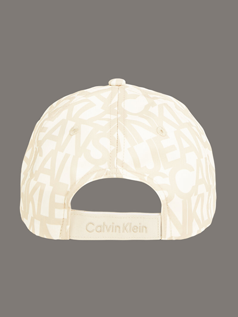 Calvin Klein Bej Renkli Çocuk Unisex Logo Baseball Şapka