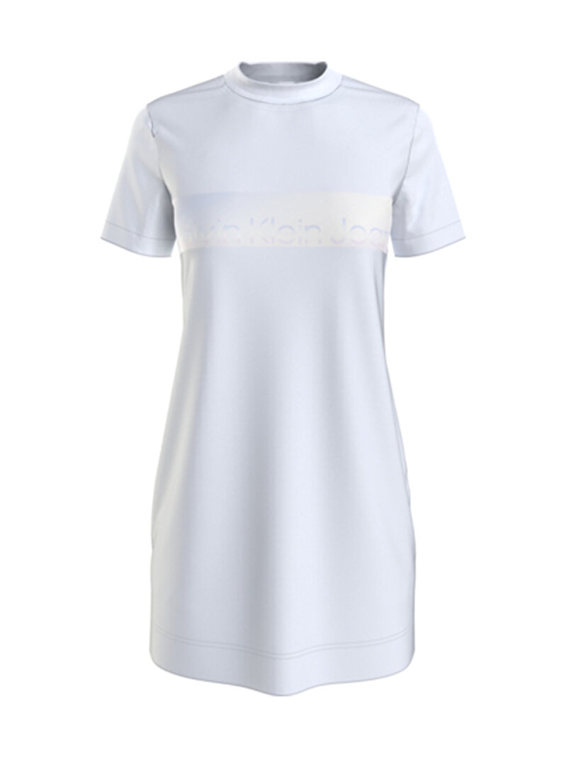 Kadın Shiny Logo Stripe T-Shirt Elbise