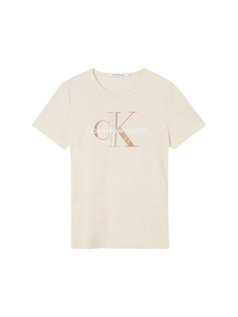 Kadın Glossy Monogram Slim T-Shirt