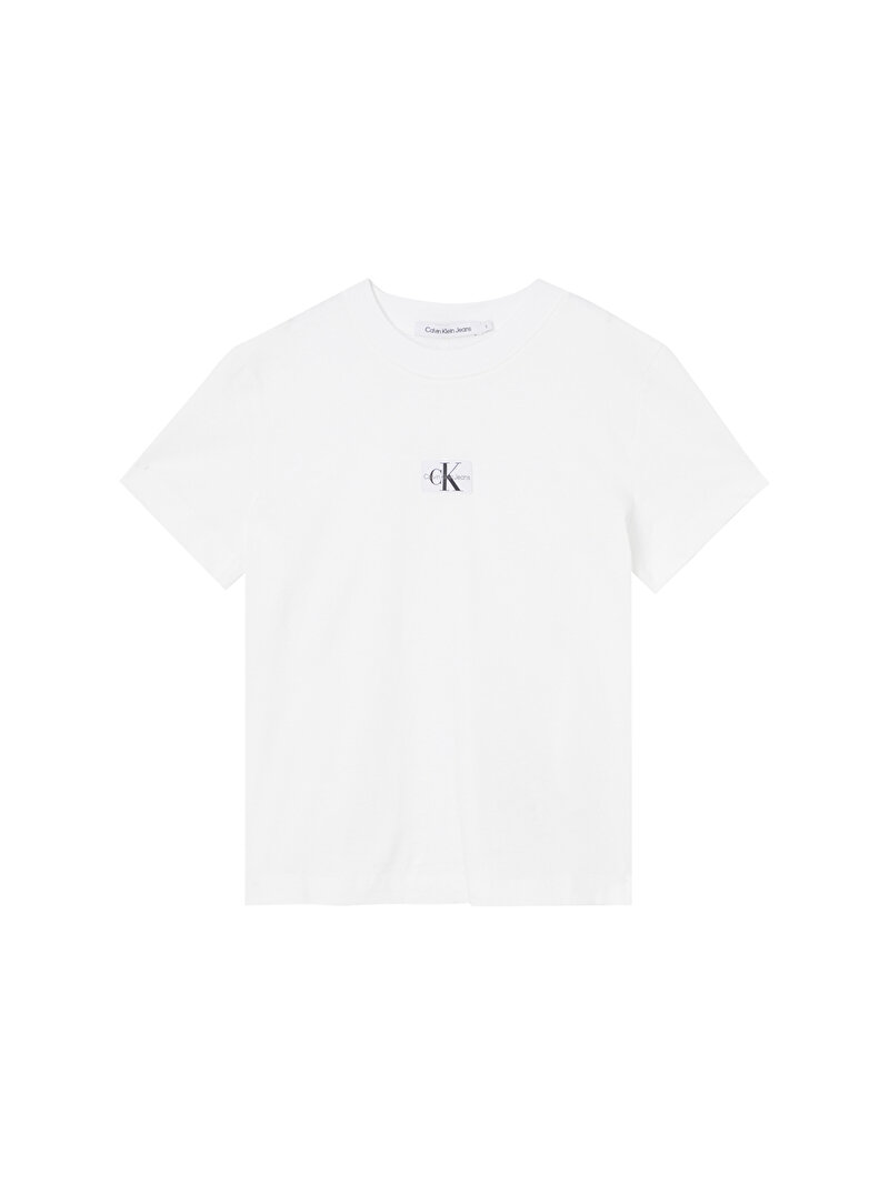 Calvin Klein Beyaz Renkli Kadın Badge Seaming T-Shirt
