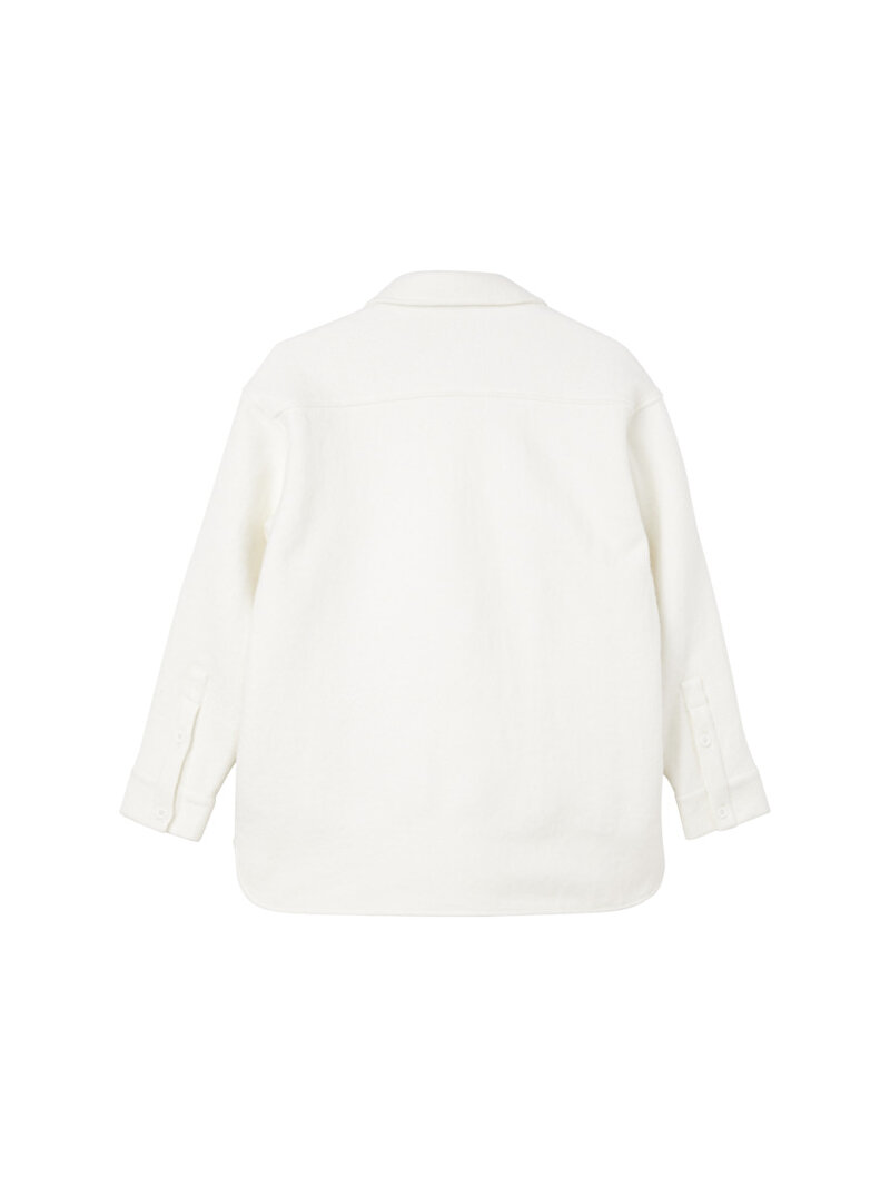 Calvin Klein Beyaz Renkli Kadın Boucle Textured Ceket