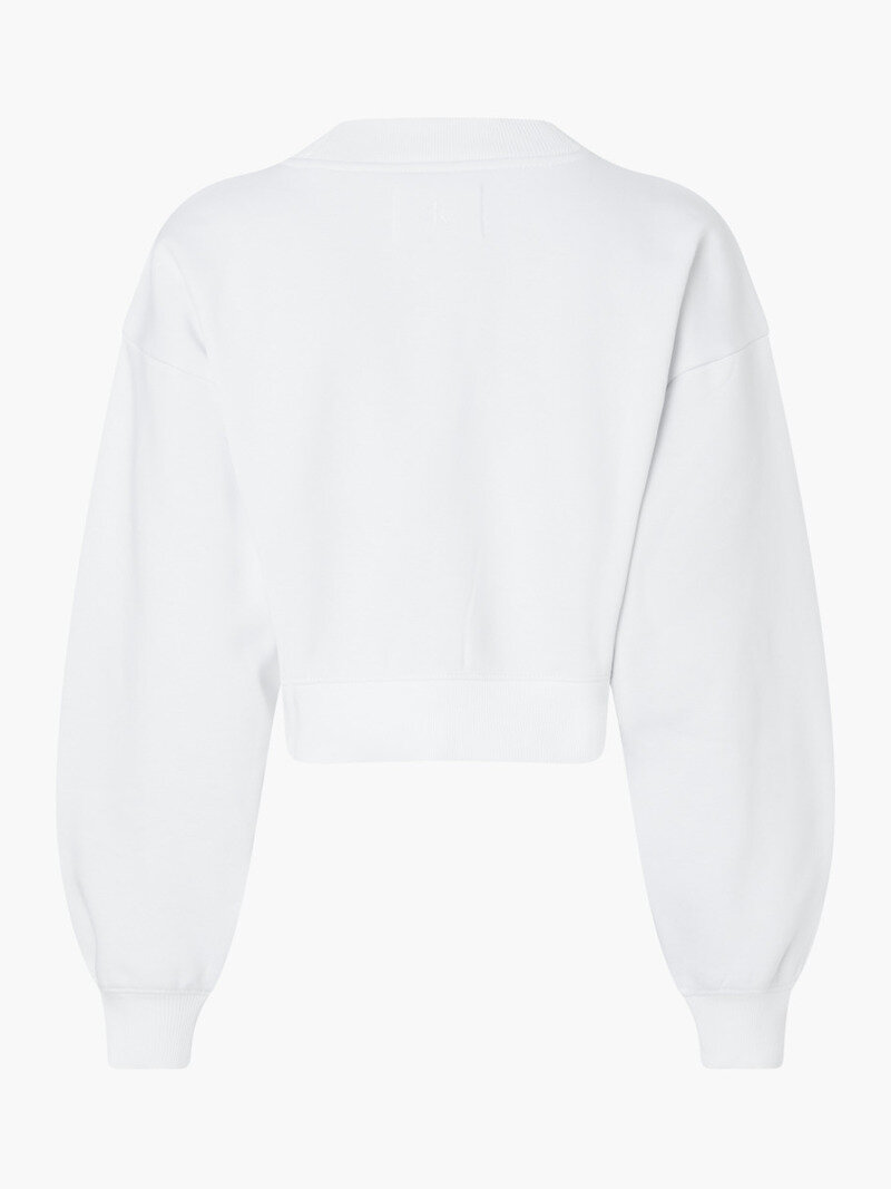 Calvin Klein Beyaz Renkli Kadın Institutional Mock Neck Sweatshirt