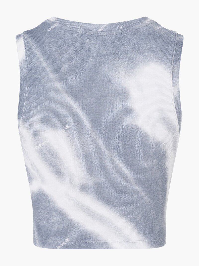 Calvin Klein Mavi Renkli Kadın Motion Blur Aop T-Shirt