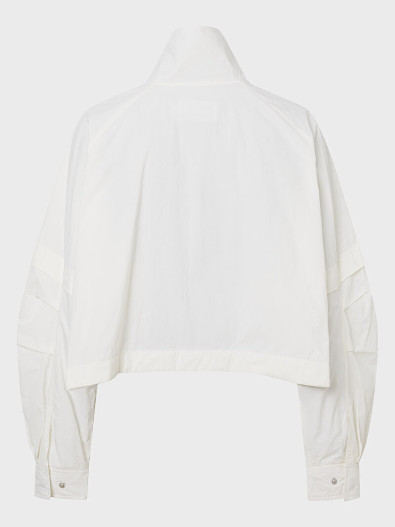 Calvin Klein Beyaz Renkli Kadın Gathered Hem Utility Ceket