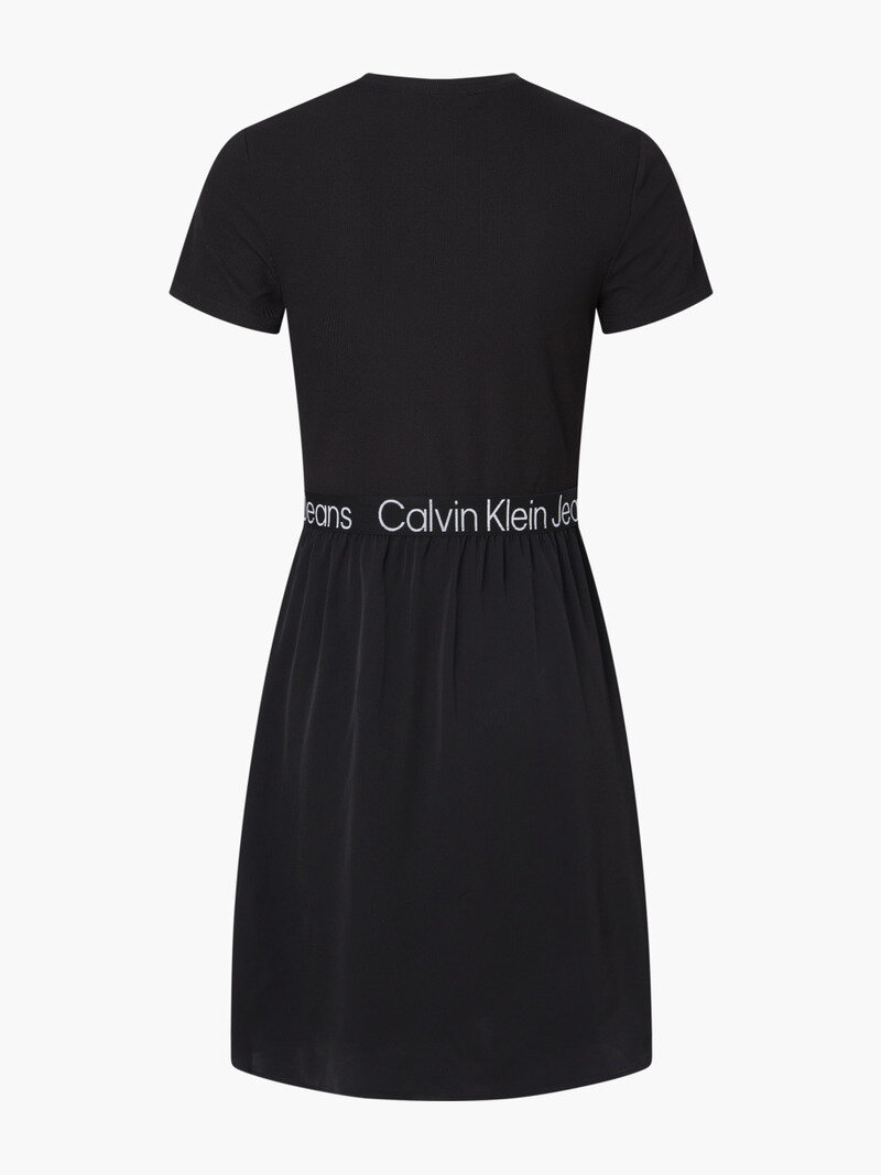 Calvin Klein Siyah Renkli Kadın Logo Elastik Elbise